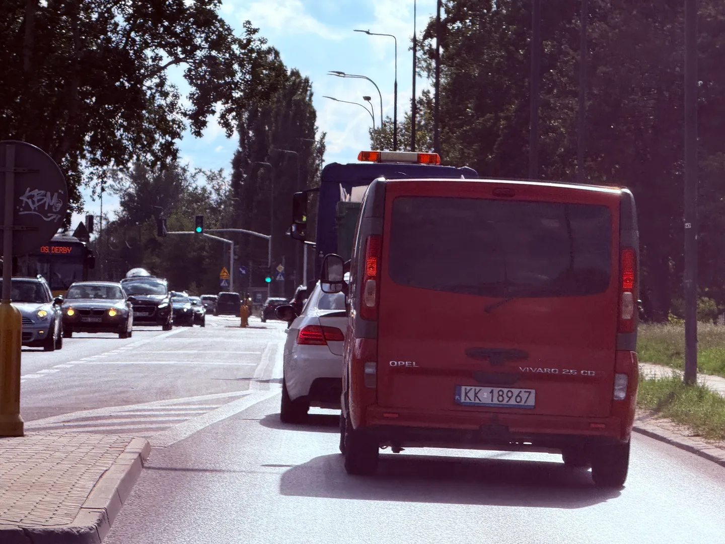 Warszawa, utrudnienie